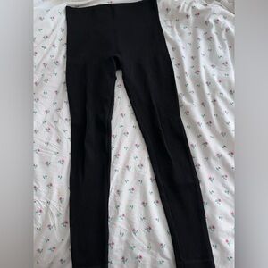 Black Ribbed Leggings